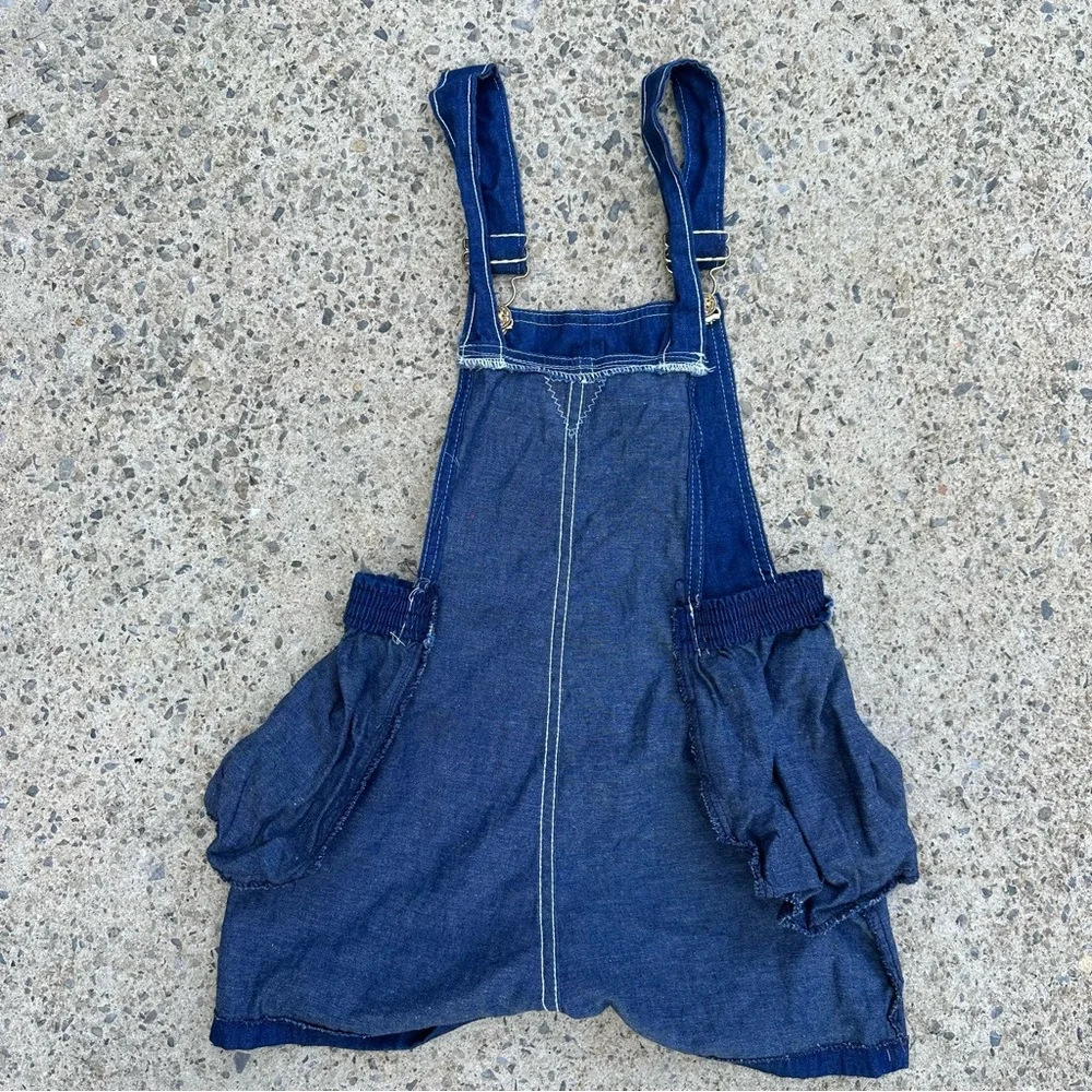 Vintage 80's Oshkosh B'Gosh Vestbak Dark Wash Chambray Denim Overalls Size 12